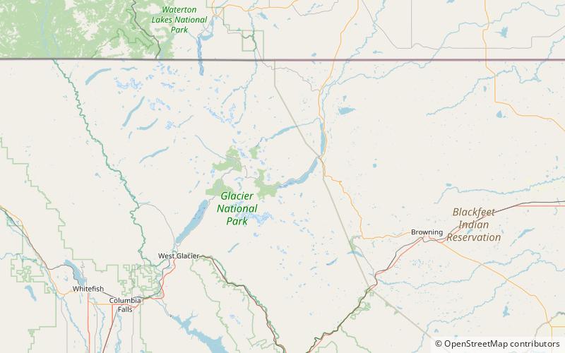 goat lake glacier nationalpark location map