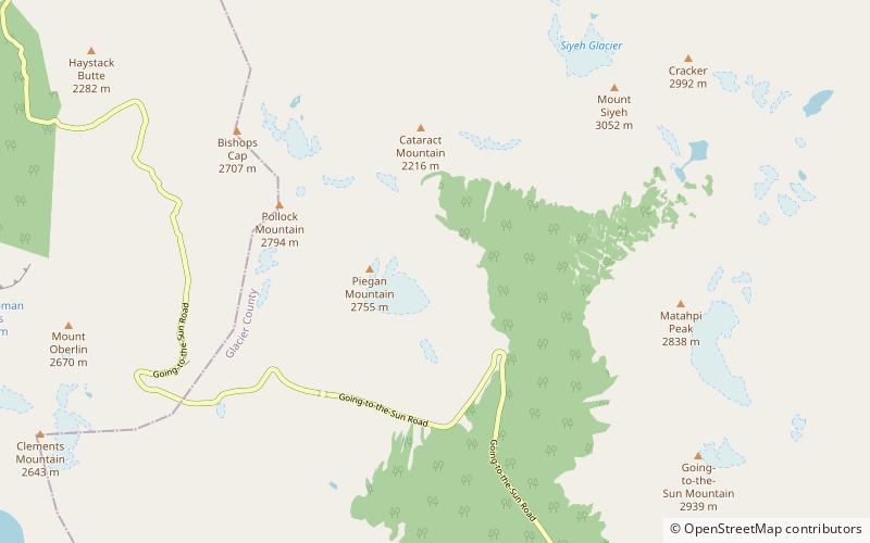 Piegan Falls location map