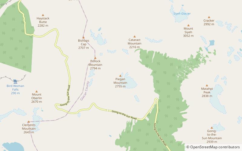 Piegan Mountain location map