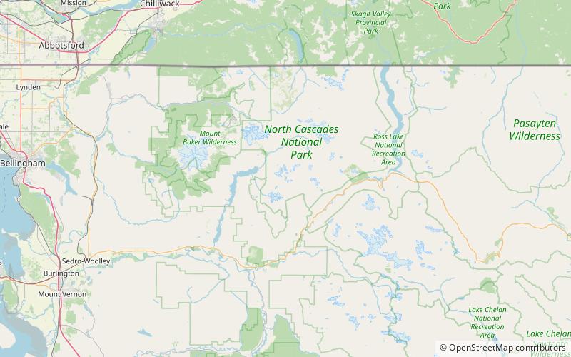 berdeen lake parque nacional de las cascadas del norte location map