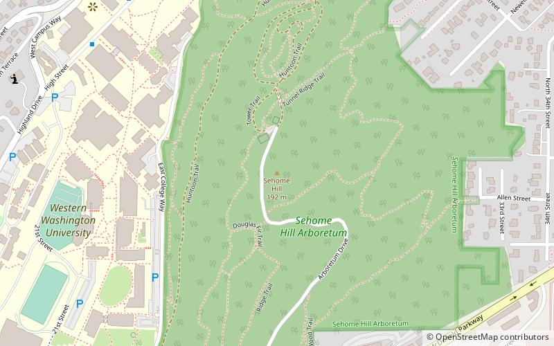 Sehome Hill Arboretum location map