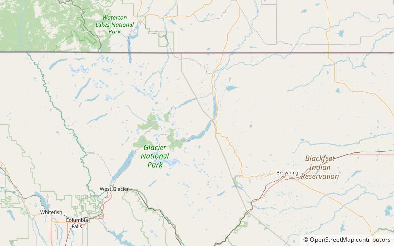 east flattop mountain glacier national park location map