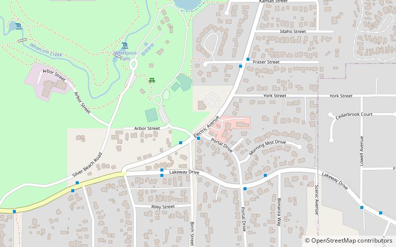 whatcom falls park bellingham location map