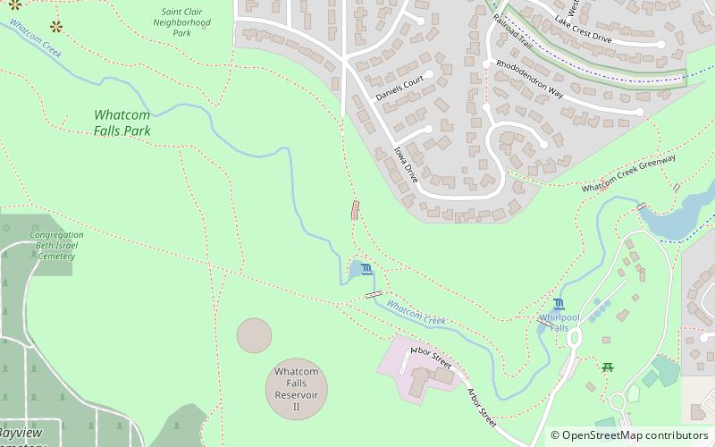 Whatcom Falls Park location map