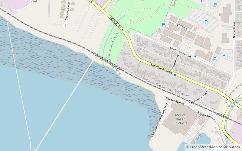 squalicum beach bellingham location map