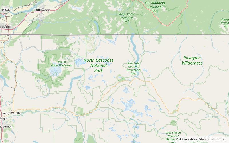 azure lake north cascades national park location map