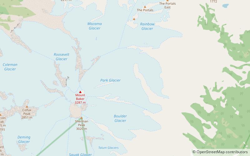 Park Glacier location map