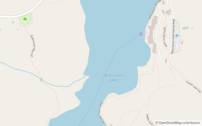 Lago Swiftcurrent location map