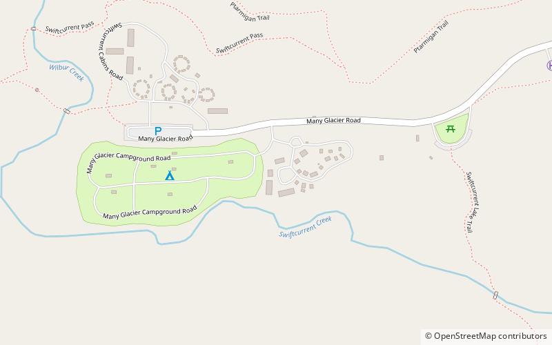 Swiftcurrent Ranger Station Historic District location map