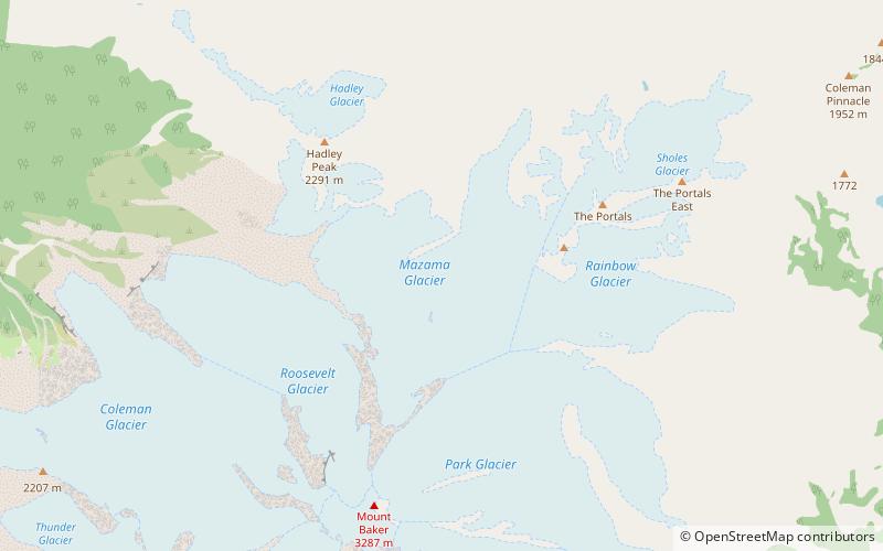 Mazama-Gletscher location map