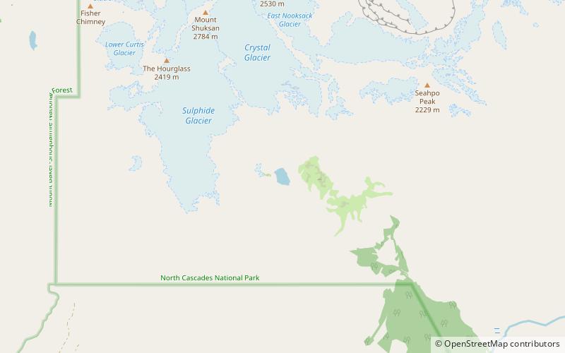 sulphide lake parque nacional de las cascadas del norte location map