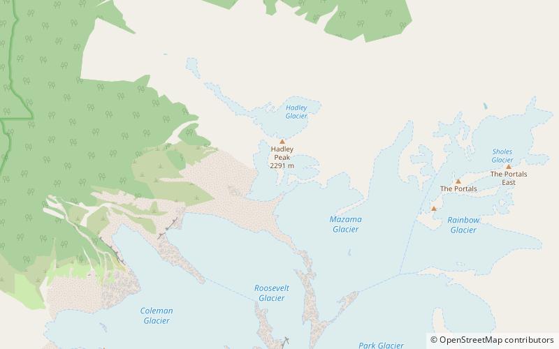 no name glacier monte baker location map