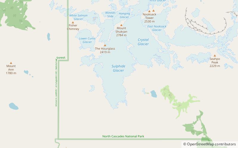 Sulphide Glacier location map