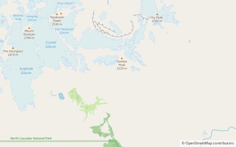 Mount Shuksan Waterfalls location map