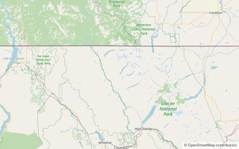 Bowman Lake Road location map