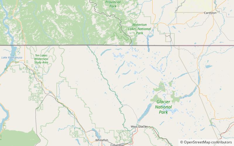 Bowman Lake Patrol Cabin location map