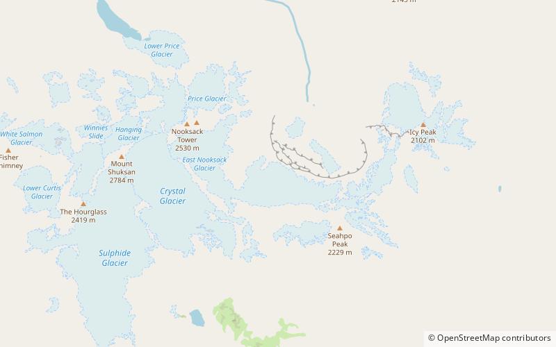 East-Nooksack-Gletscher location map