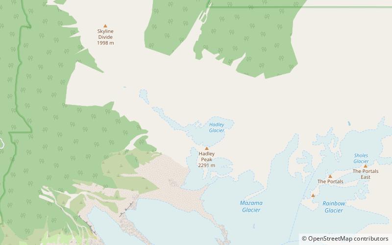 Hadley Glacier location map