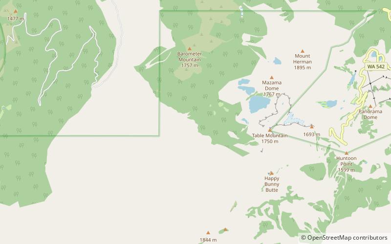 mazama falls mont baker location map