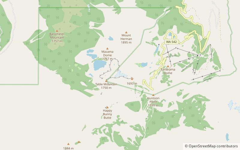 Table Mountain Glacier location map