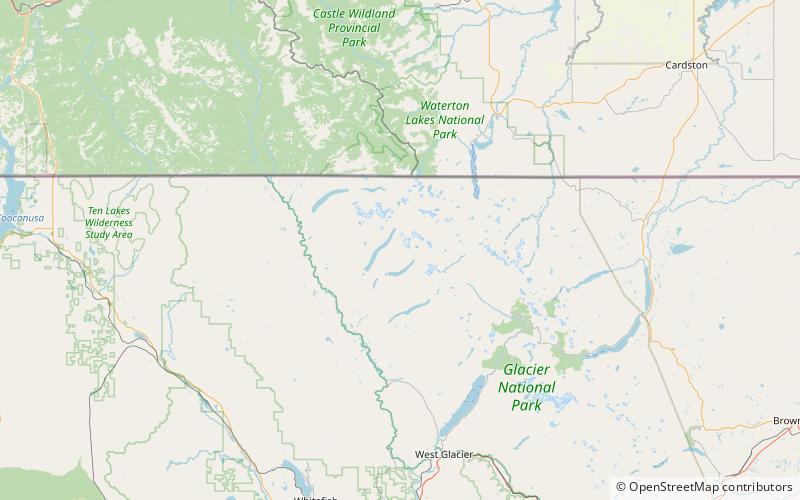 Square Peak location map