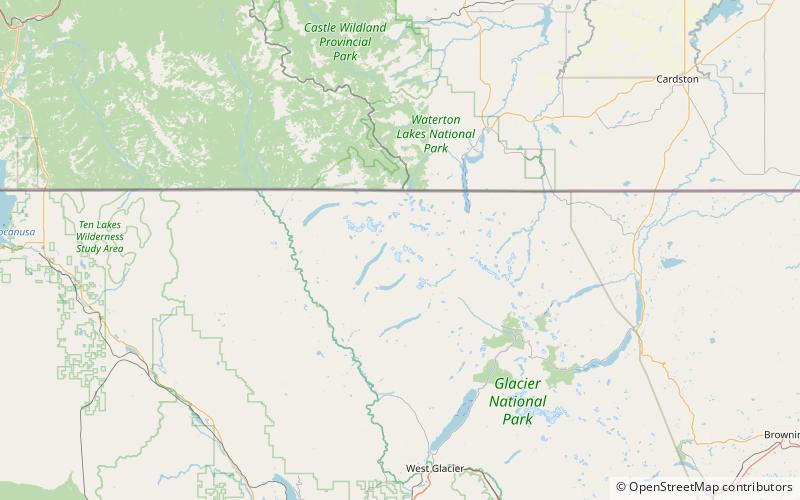 mount carter parc national de glacier location map