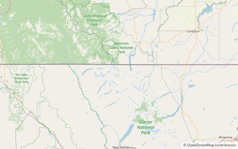 lake frances waterton biosphere reserve location map