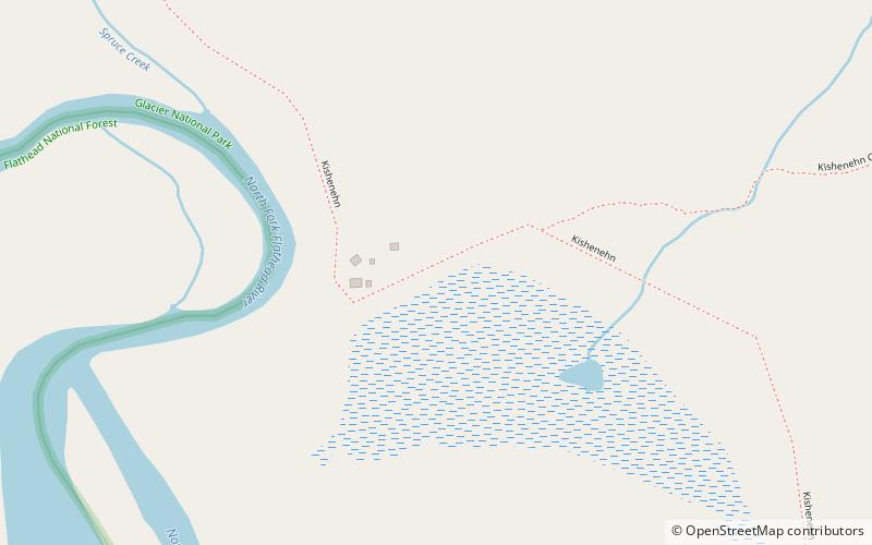 district historique de kishenehn ranger station location map