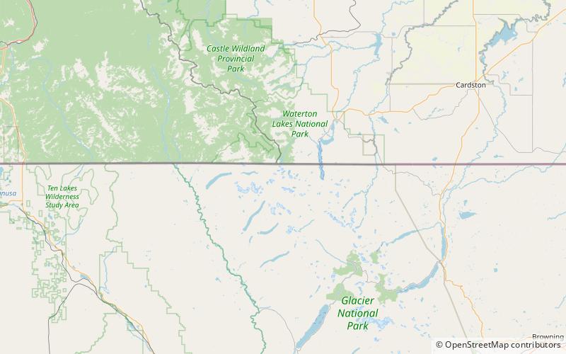 hudson glacier waterton biosphere reserve location map