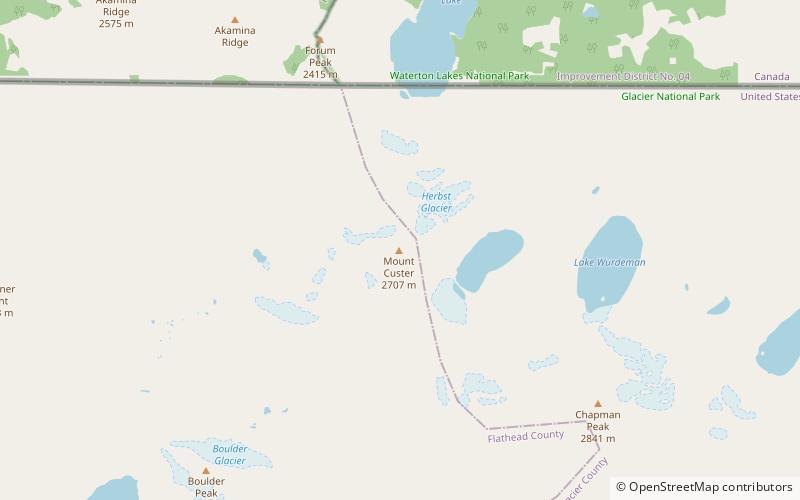 Mount Custer location map