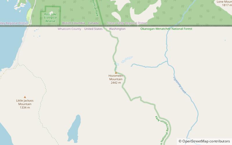 Hozomeen Mountain location map