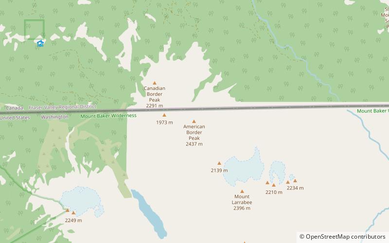 American Border Peak location map