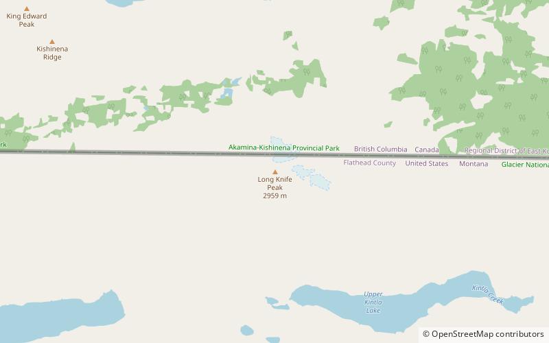 Long Knife Peak location map