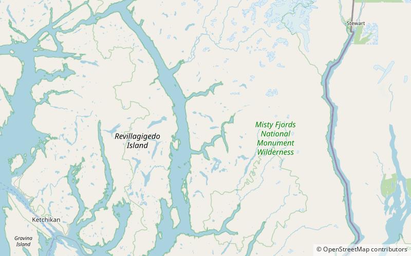 Misty Fiords National Monument location map