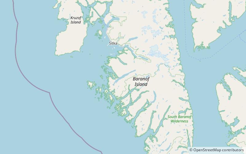 redoubt lake baranof island location map