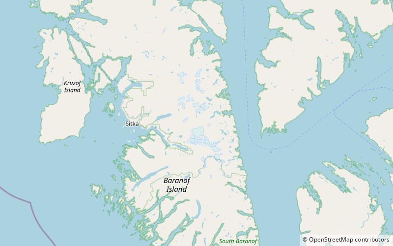 Baranof Cross-Island Trail location map