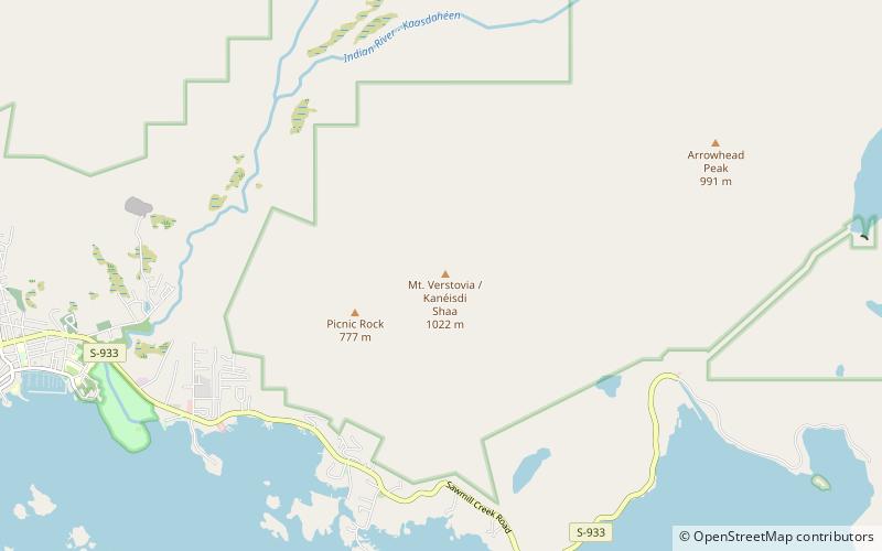 Mount Arrowhead location map