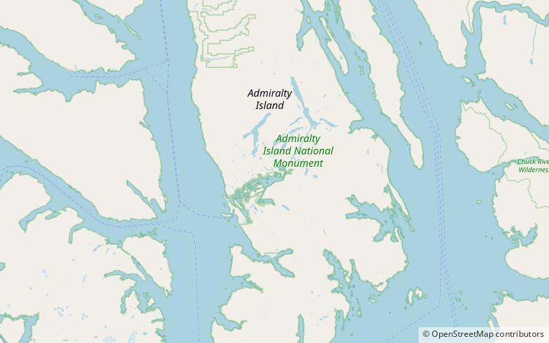 mitchell bay shelter cabin admiralty island location map