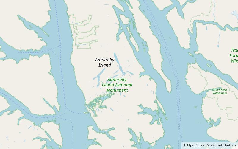 lake guerin east shelter cabin isla del almirantazgo location map
