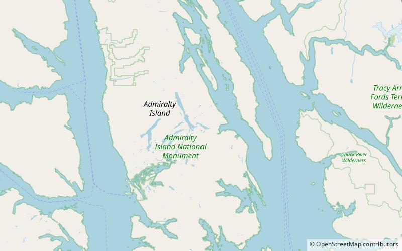 beaver lake dam wyspa admiralicji location map