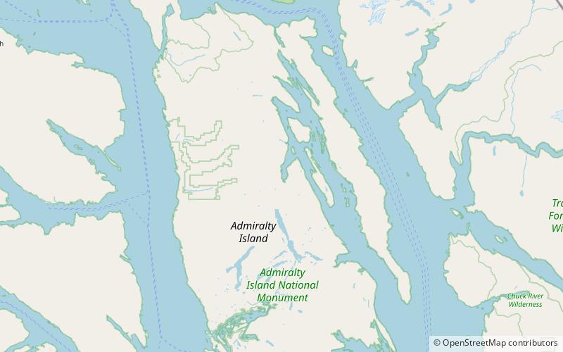 windfall harbor shelter cabin admiralty island location map