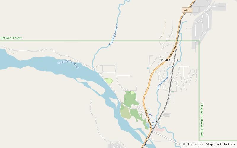 river valley cabins seward location map