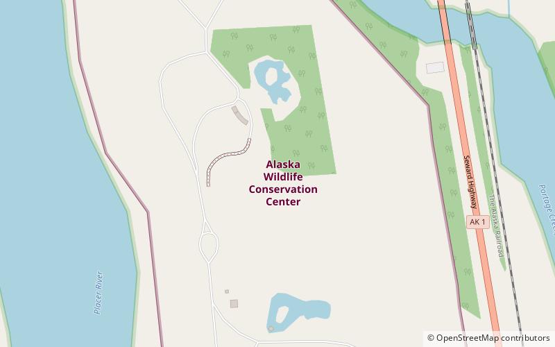 Alaska Wildlife Conservation Center location map