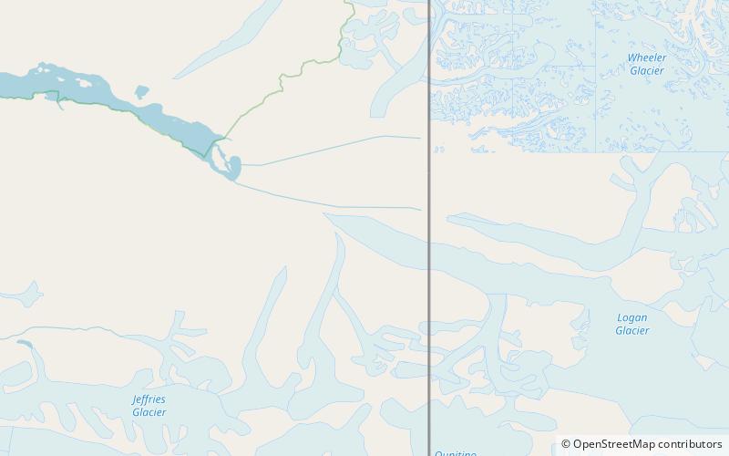 Logan-Gletscher location map