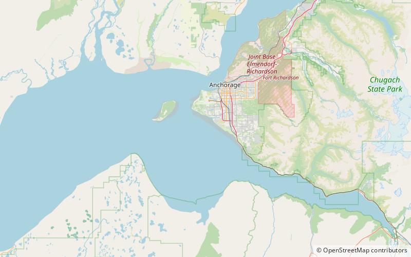 Anchorage Coastal Wildlife Refuge location map