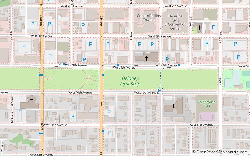 Delaney Park Strip location map