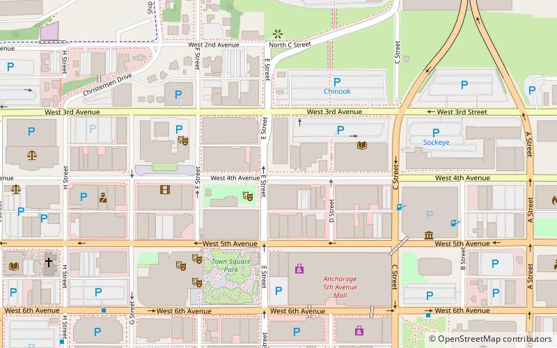 Downtown Anchorage location map