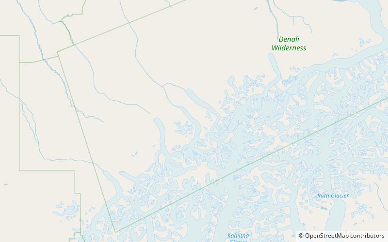 foraker gletscher denali nationalpark location map