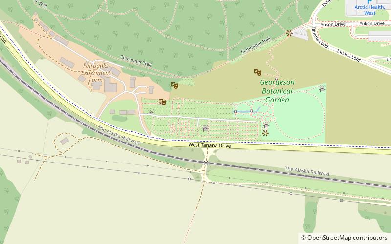 Jardín botánico Georgeson location map