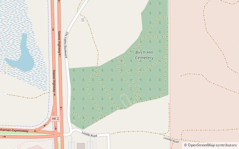 Birch Hill Cemetery location map